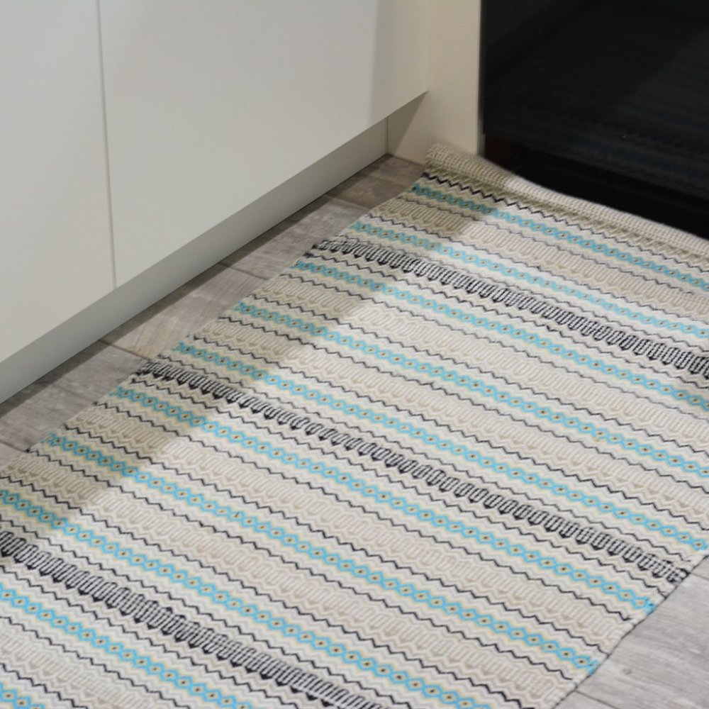 Patterned Striped Rug - Picture 2 of 4